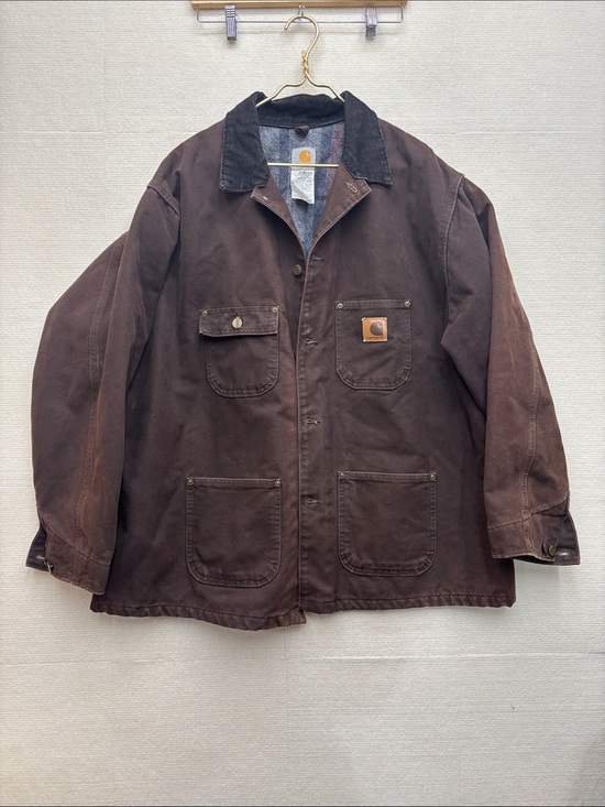 Carhartt Other - Carhartt 2XL vintage USA lined Canvas Duck Chore Jacket with Corduroy Collar